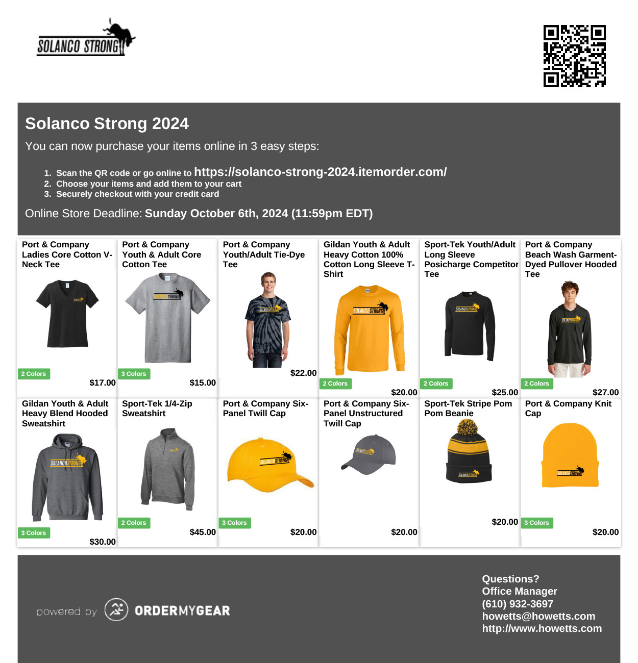 2024 Solanco Strong Online Store Flyer